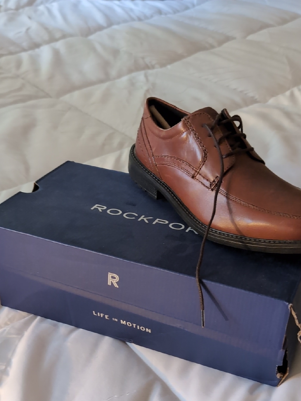 Rockport Men’s Brown Leather Oxford Lace-Up